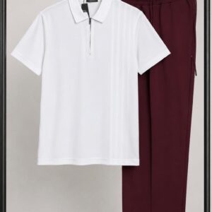 Men’s Casual Polo & Jogger Set or Men’s Two-Piece Tracksuit Set.
